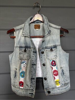 Vintage Disney Upstyled AE Light Blue Denim Vest